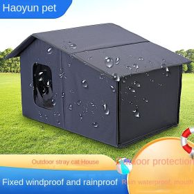 Outdoor Stray Cat And Dog House Waterproof And Warm For All Seasons, Removable, Easy To Clean And Convenient To Store (Option: Gray)