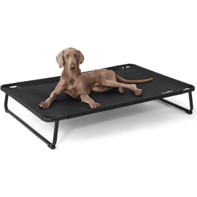 Made4Pets Large Dog Outdoor Adjustable Pet Bed With Buckle Legs, Washable Mesh Cover, Non-Slip Feet, Durable And Bite-Resistant, Suitable For Ind (Option: Black xxl)