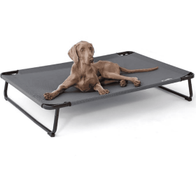 Made4Pets Large Dog Outdoor Adjustable Pet Bed With Buckle Legs, Washable Mesh Cover, Non-Slip Feet, Durable And Bite-Resistant, Suitable For Ind (Option: Grey xxl)