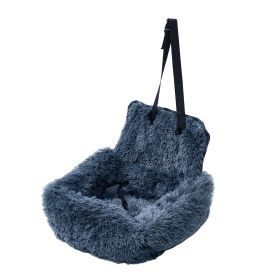 Booster Car Seat With Seatbelt, Washable & Comfy Pet Car Travel Bed (Color: DarkGrey, size: L)