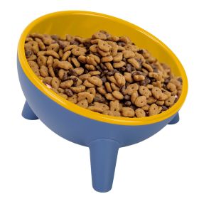 Raised Tilted Elevated Cat Food Bowl Pet Backflow Prevention Water Dish Feeding Bowl for Cats Small Dogs (Option: yellow)